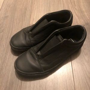 All black Vans Slip-On